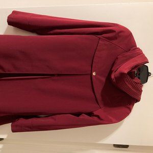 Long Red Hooded Coat by Gallery from Belks Size Small